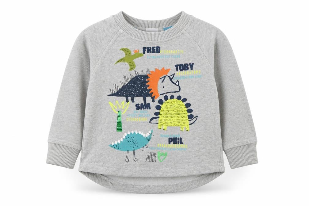 Front view of Mini Club Baby Grey jumper, size 18-24, Months