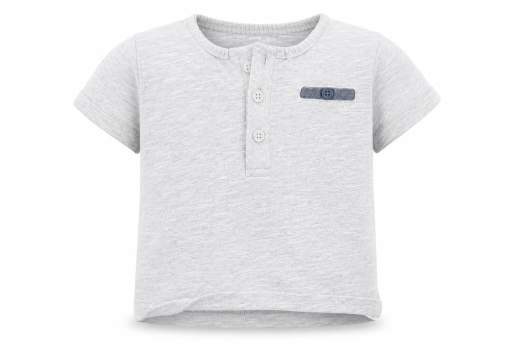 Front view of George boys’ grey basic t-shirt, size 0-3, months