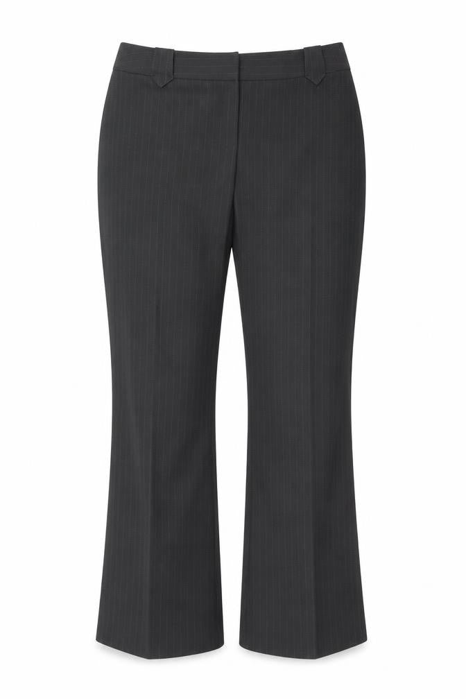 F&F Womens Grey Striped  Trousers  Size 14 L28 in