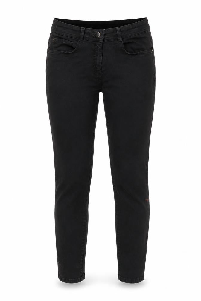 Front view of Next women’s black skinny jeans, size UK 10, 28-inch leg