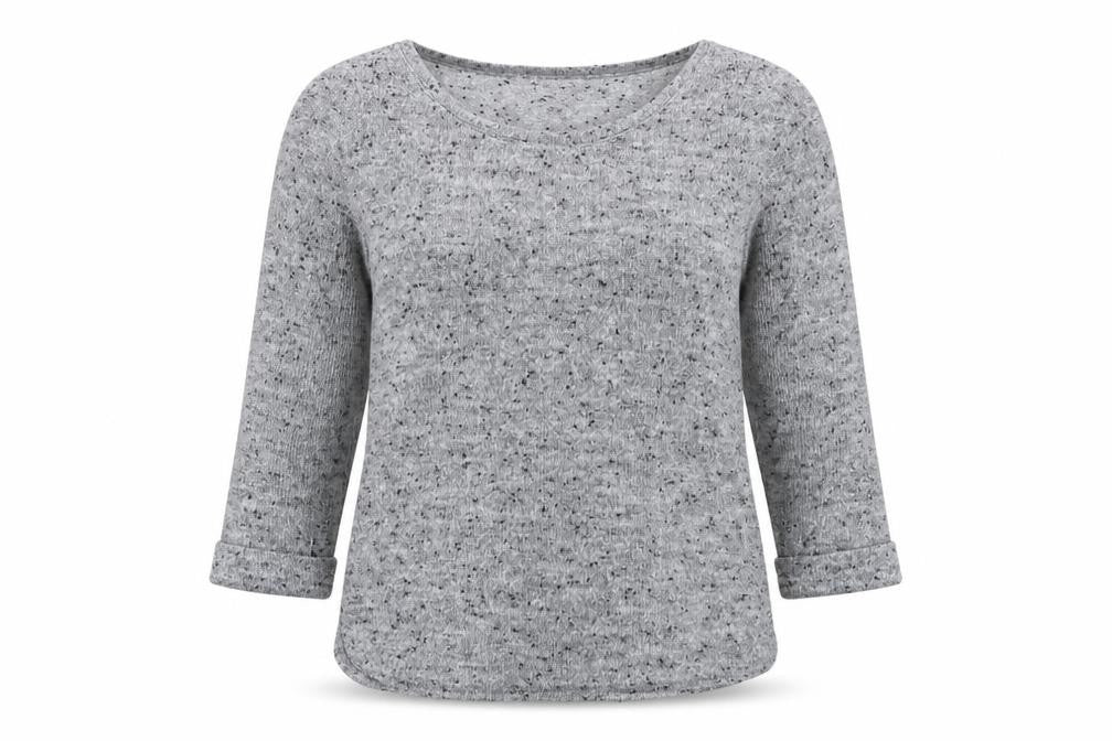 Front view of New Look women’s grey jumper, size UK 10