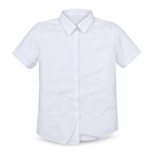 Front view of George boys’ white polo, size 7-8, years