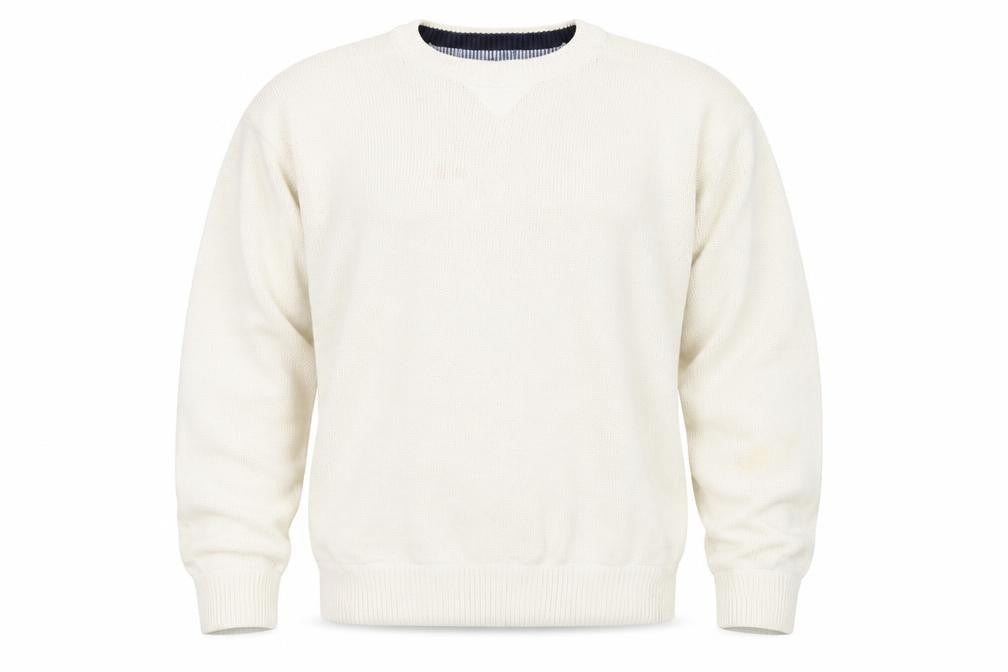 Front view of St Michael men’s beige jumper, size XL
