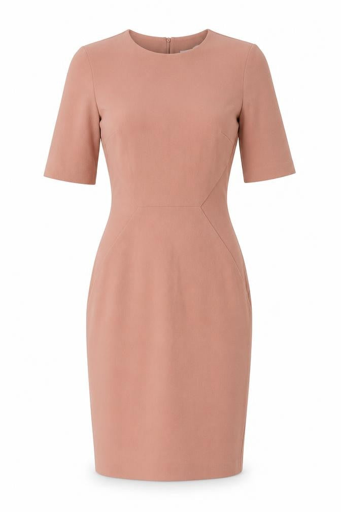 Front view of H&M women’s pink bodycon, size UK 6, - open back