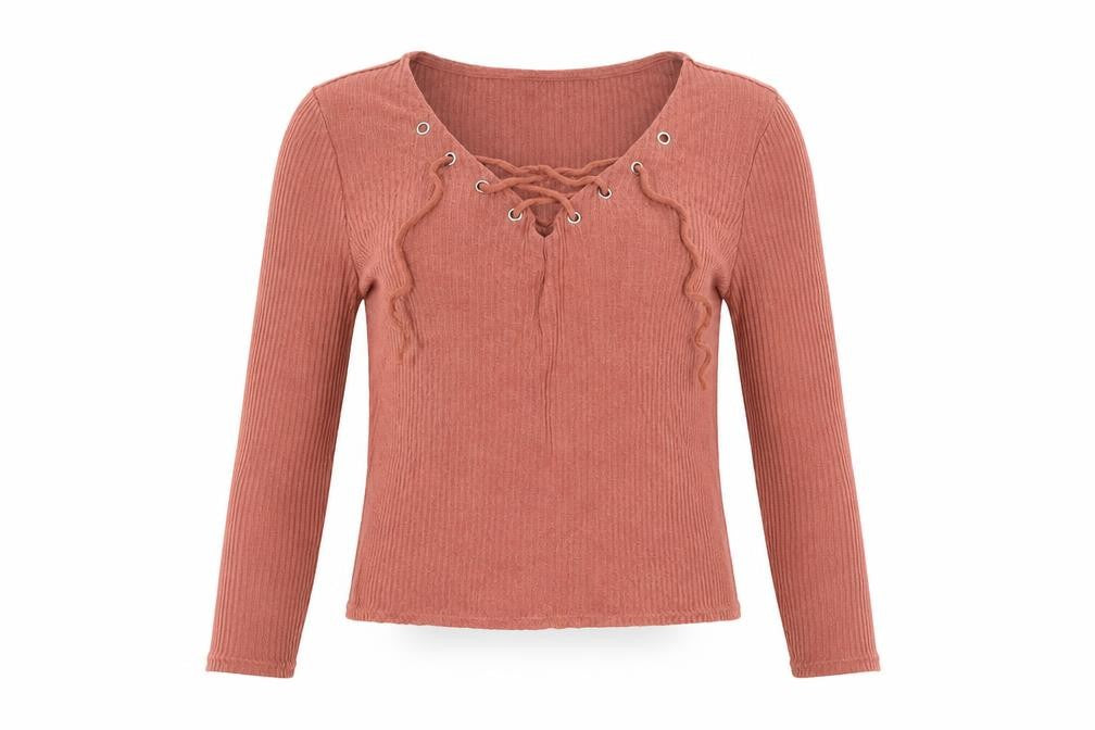 Front view of Divided women’s beige knit jumper, size XS