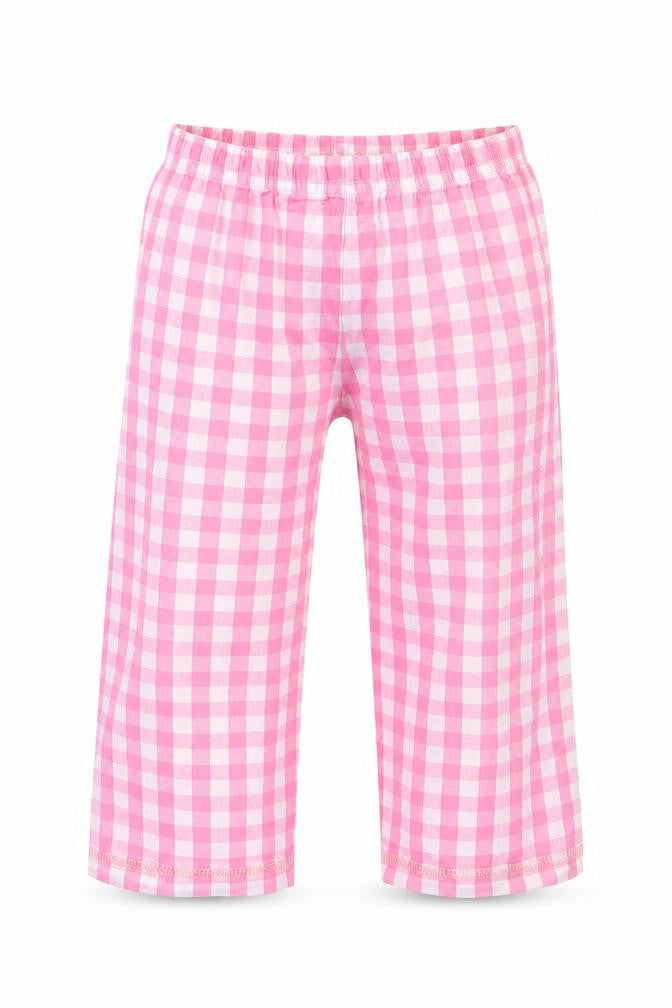 George Girls Pink Check  Capri Pyjama Pants Size 2-3 Years