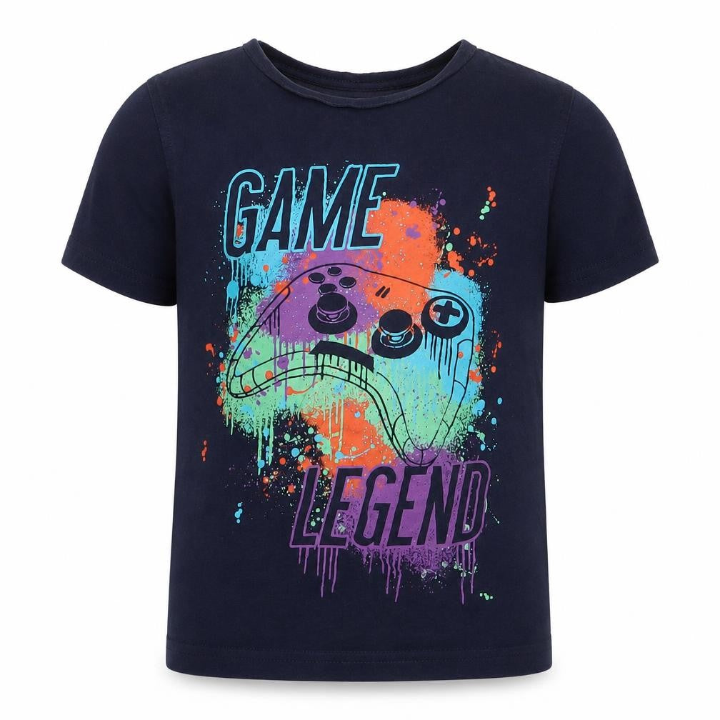 Front view of George boys’ blue basic t-shirt, size 4-5, years