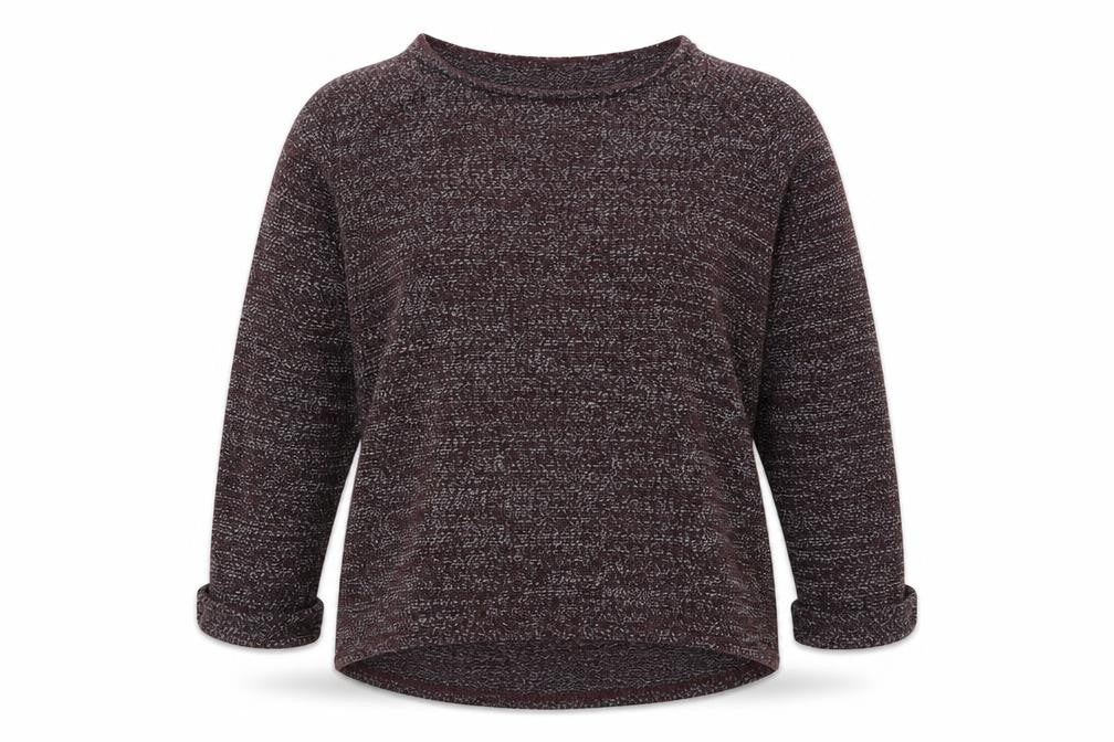 Front view of New Look women’s purple jumper, size UK 14