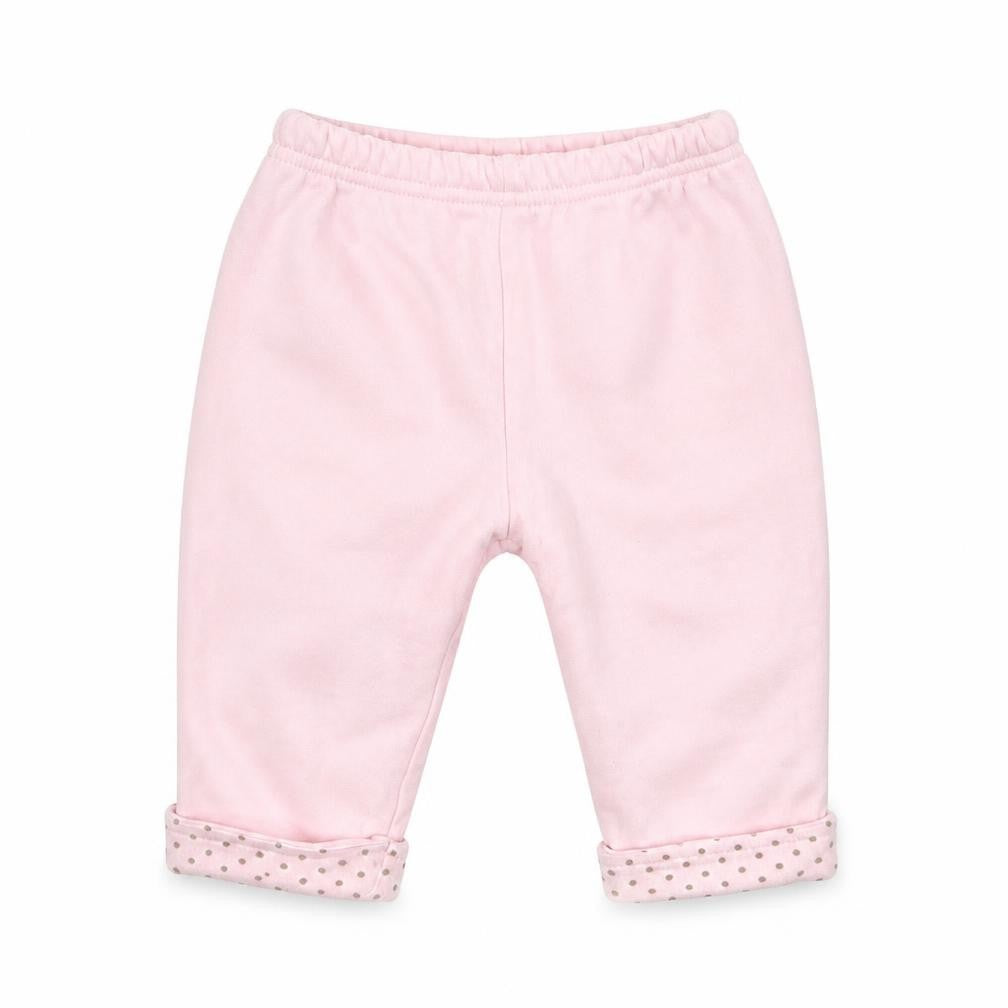 Front view of Mon Caramel girls’ pink jogger trousers, size 9, months