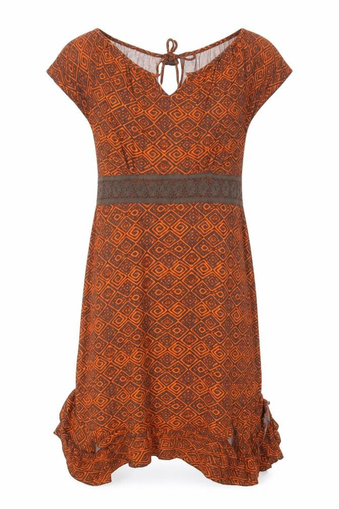 Body Flirt Womens Orange Geometric  T-Shirt Dress  Size XS