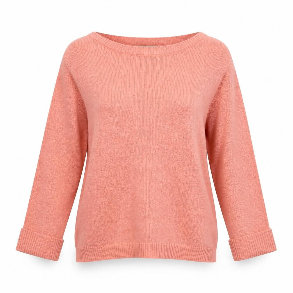 Front view of George women’s pink knit jumper, size UK 10