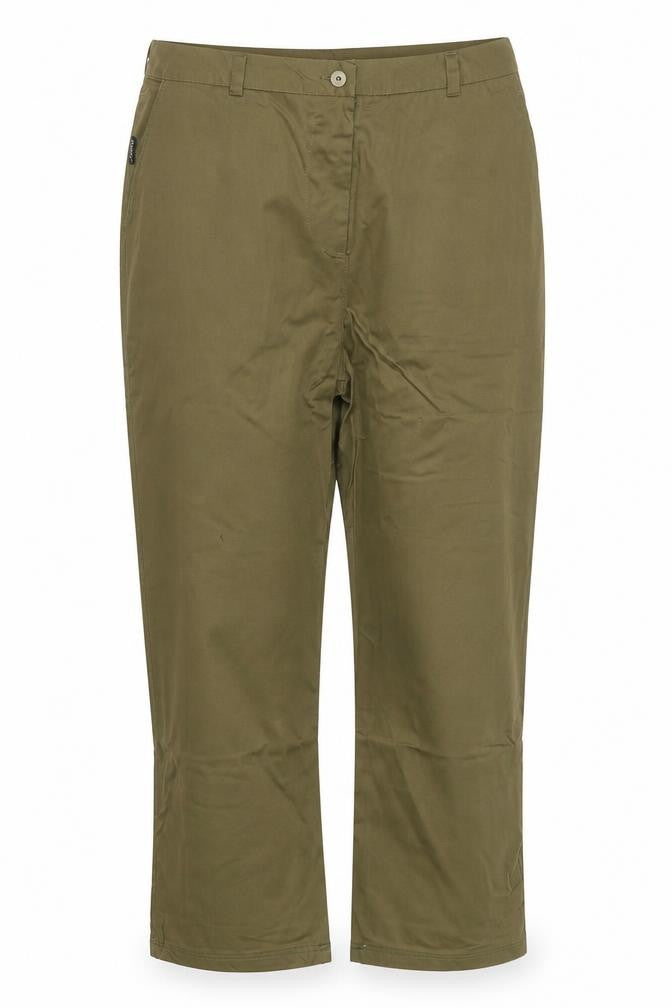 Front view of Moose women’s green trousers, size UK 20, 26.5-inch leg - golf