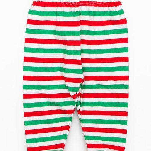 B&M Boys Red Striped  Capri Pyjama Pants Size 6-9 Months  - Christmas