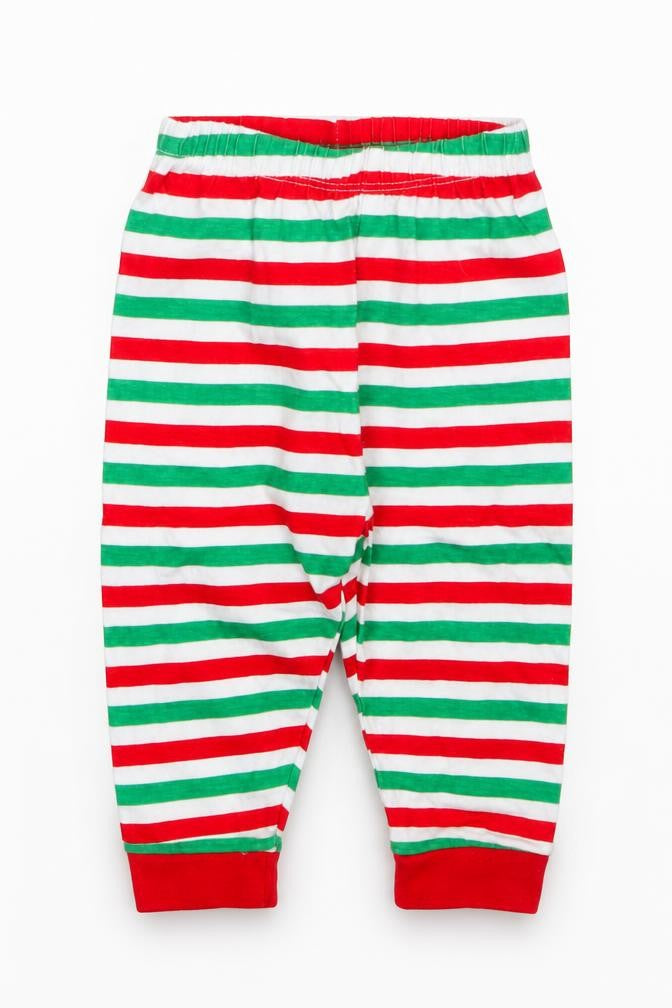 B&M Boys Red Striped  Capri Pyjama Pants Size 6-9 Months  - Christmas