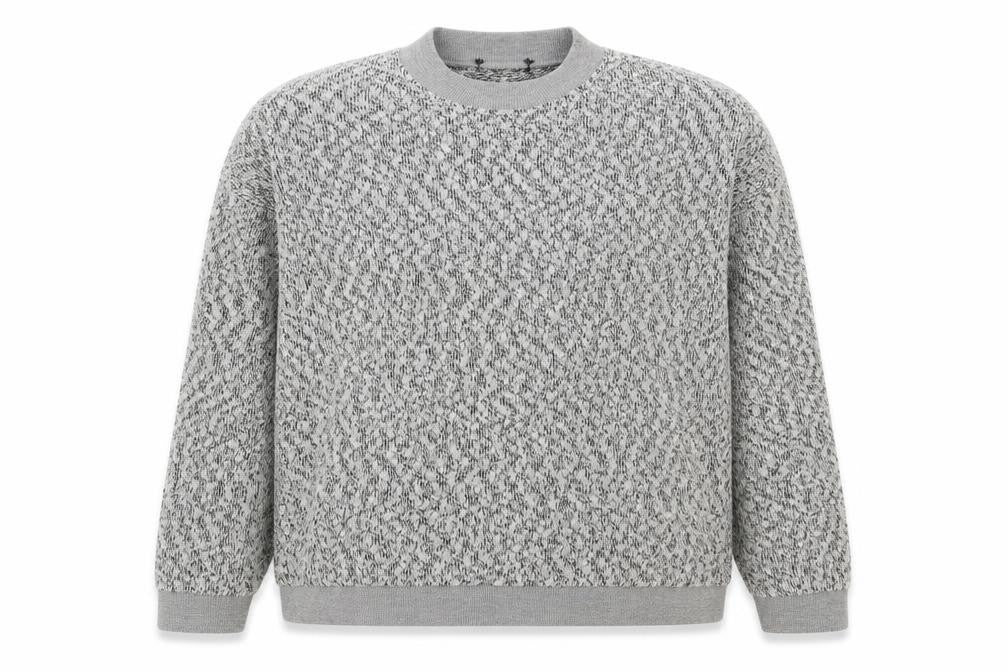 Front view of Atmosphere women’s grey knit jumper, size UK 12