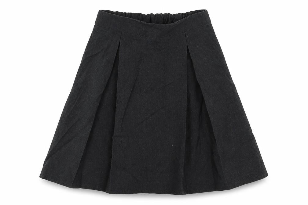 Front view of Nutmeg girls’ grey a-line skirt, size 5-6, years