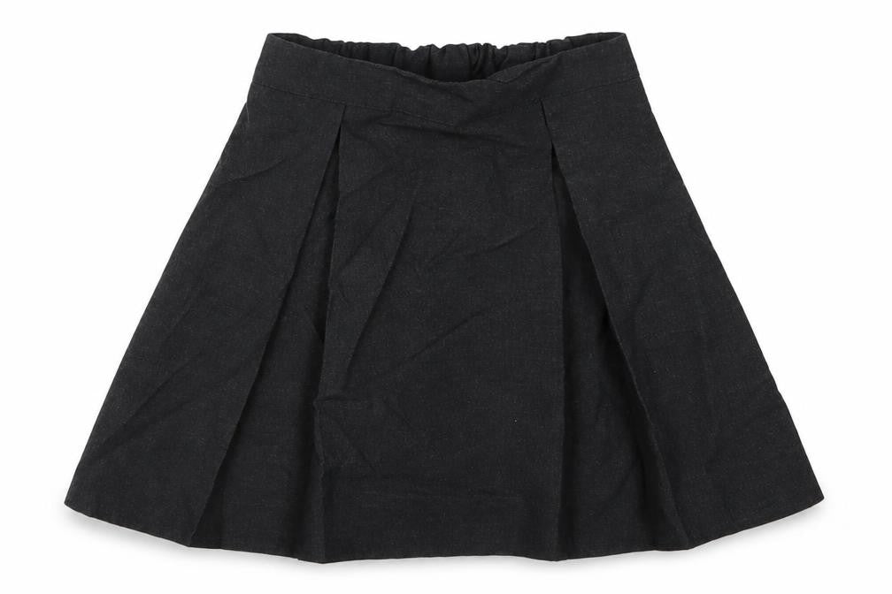 Front view of Nutmeg girls’ grey a-line skirt, size 5-6, years