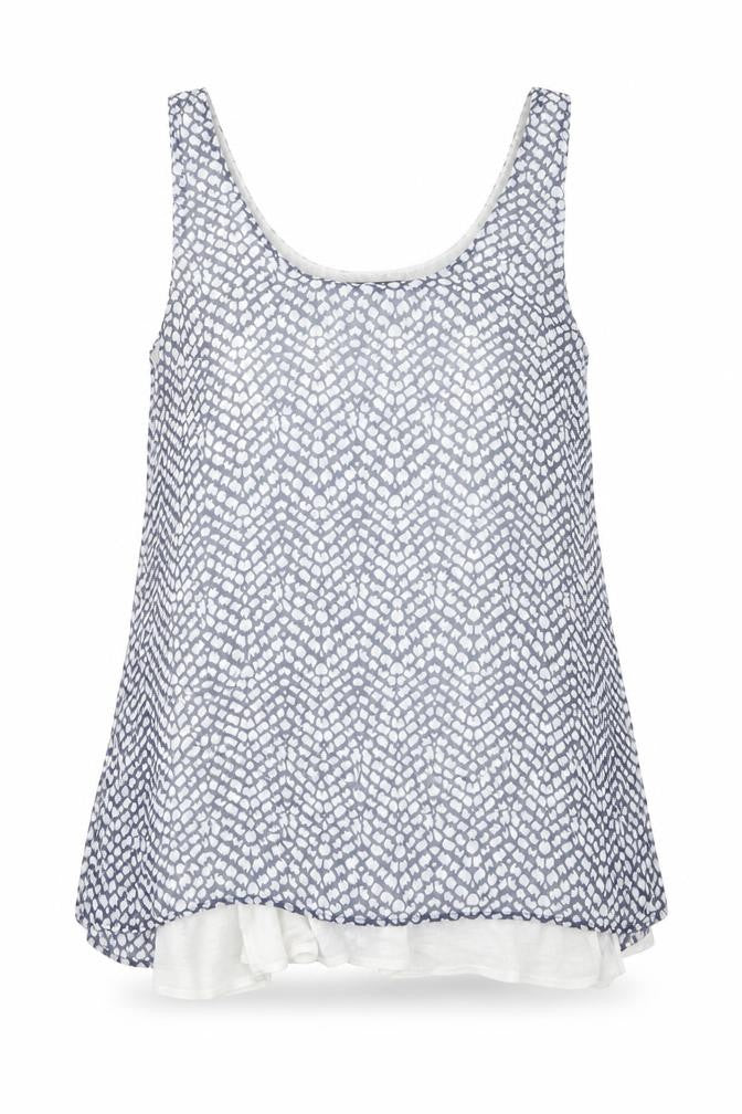 Mango Womens Blue Geometric Basic Blouse Size S