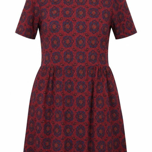 Staring at Stars Womens Purple Batik  Skater Dress  Size XS