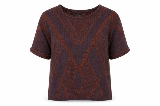 Front view of Limited Collection women’s purple basic t-shirt, size L