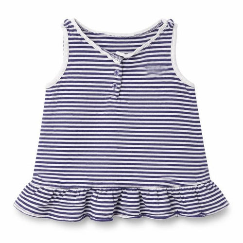 F&F Girls Blue Striped  Basic T-Shirt Size 2-3 Years