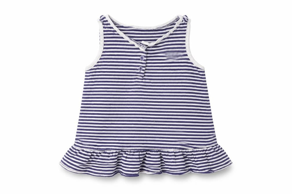 F&F Girls Blue Striped  Basic T-Shirt Size 2-3 Years