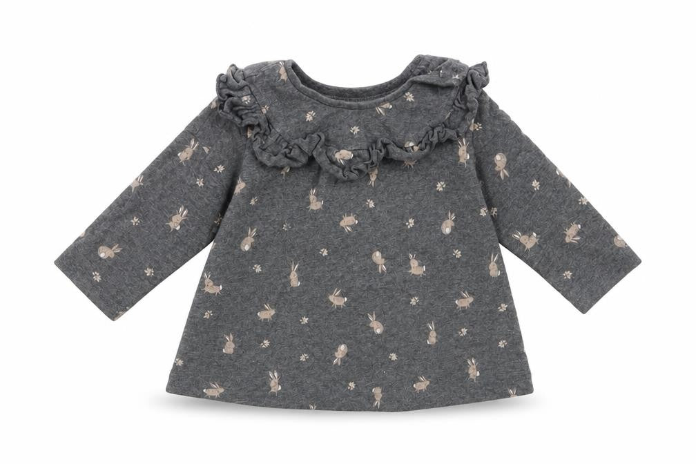 Front view of Next Baby Grey Basic T-Shirt, size 3-6, Months
