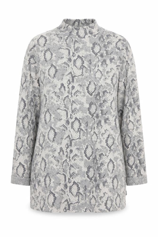 Front view of F&F women’s multicoloured geometric jumper, size UK 14