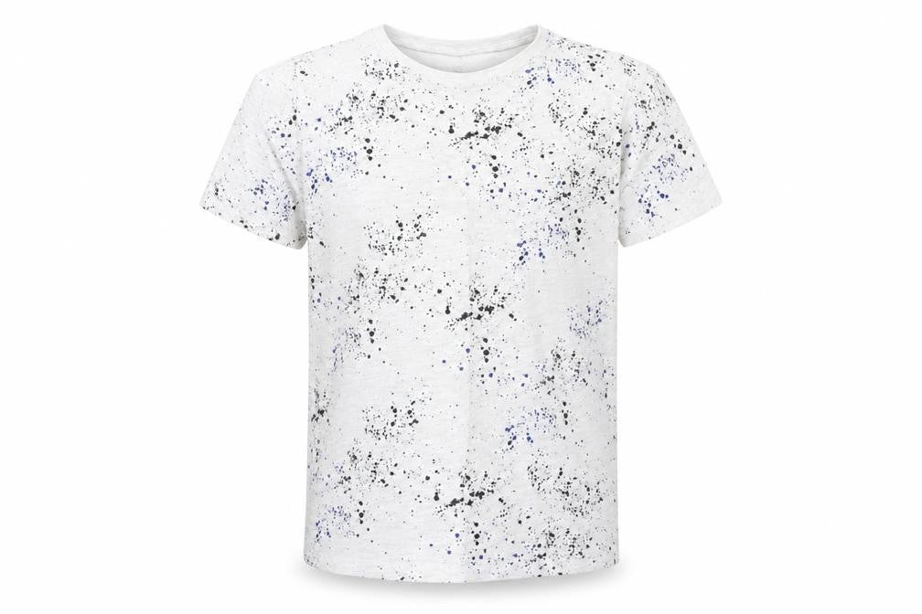 Front view of Primark boys’ multicoloured geometric basic t-shirt, size 9-10, years