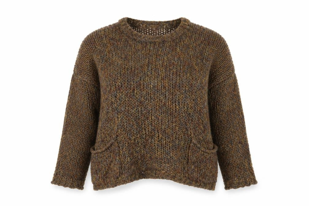 Front view of Preworn women’s brown jumper, size M