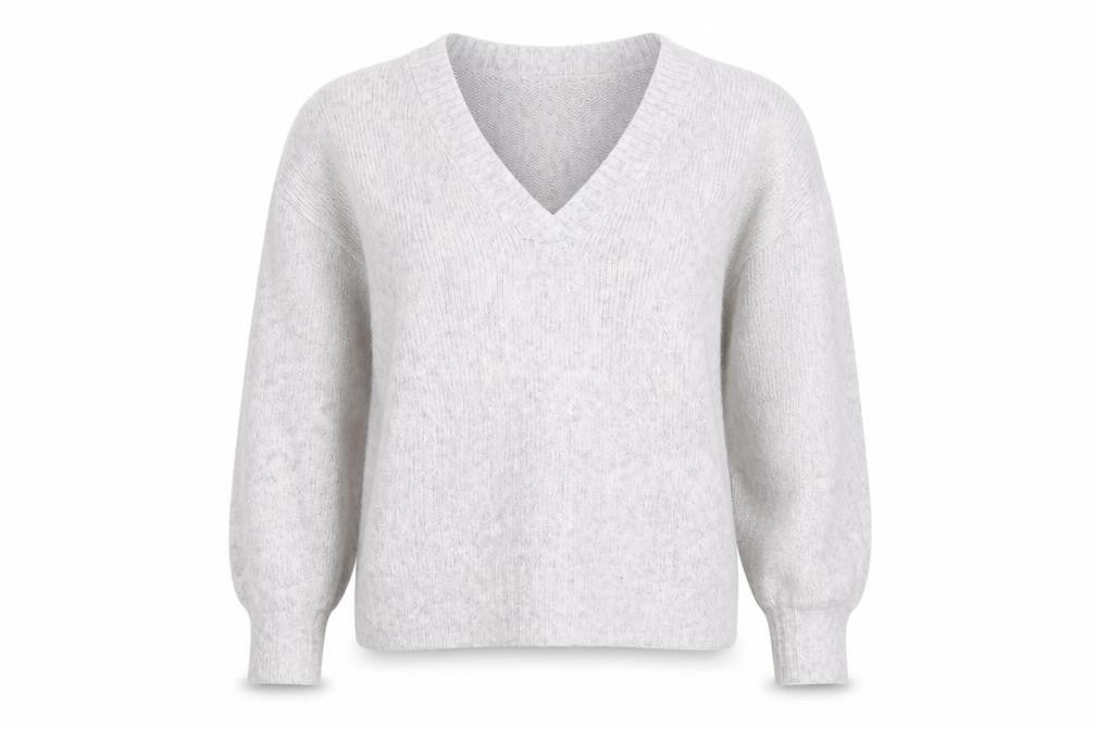 Front view of H&M women’s grey jumper, size M