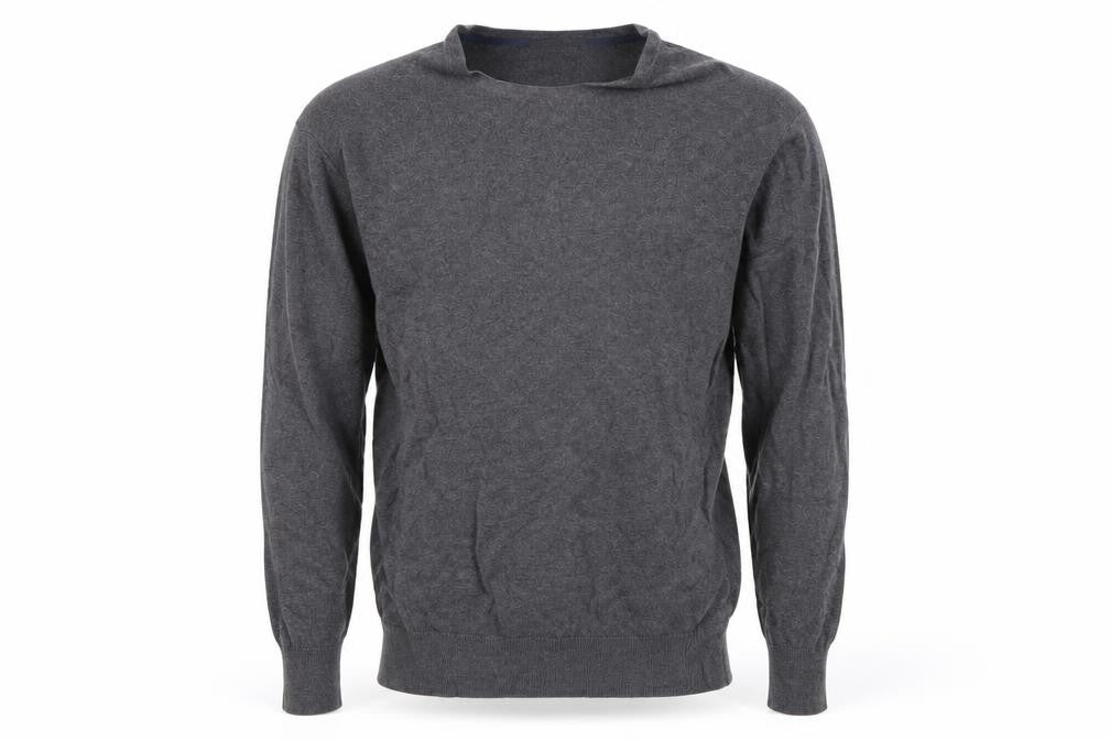 Front view of Goodsouls men’s grey jumper, size L
