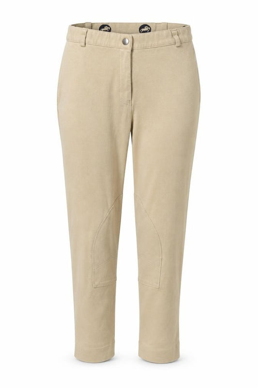 Front view of Aldi women’s brown capri leggings, size UK 28, in, 26-inch leg
