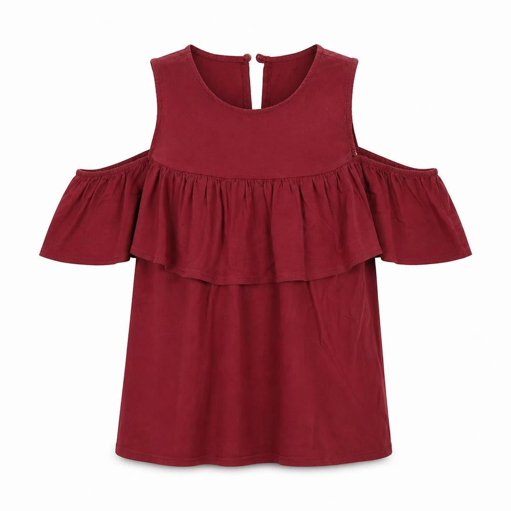 Front view of New Look women’s red tunic jumper, size S
