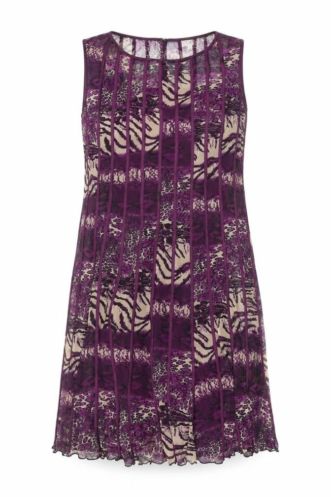 Gilani Womens Purple Geometric  Shift  Size 12