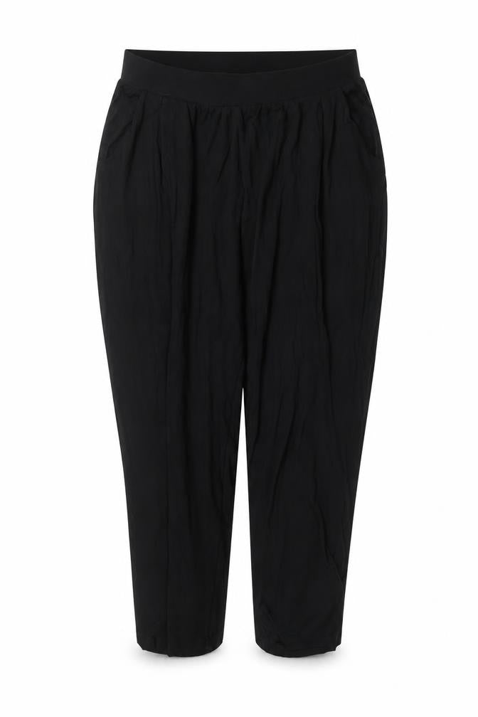 Front view of Marks & Spencer women’s black trousers, size UK 12, 26-inch leg