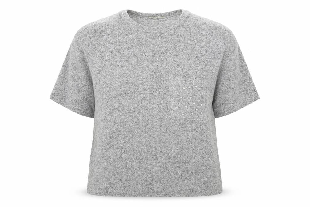 Front view of Zara women’s grey knit jumper, size S
