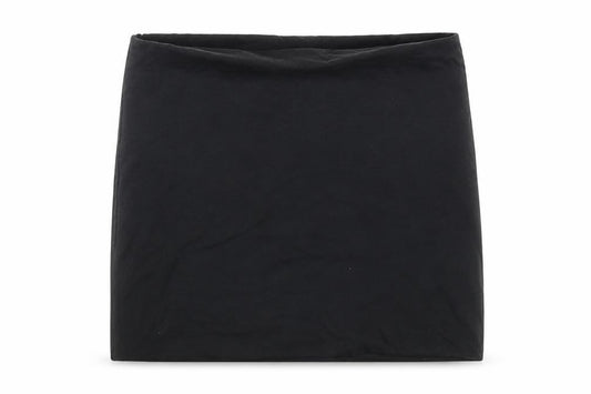 Front view of H&M women’s black bandage skirt, size M