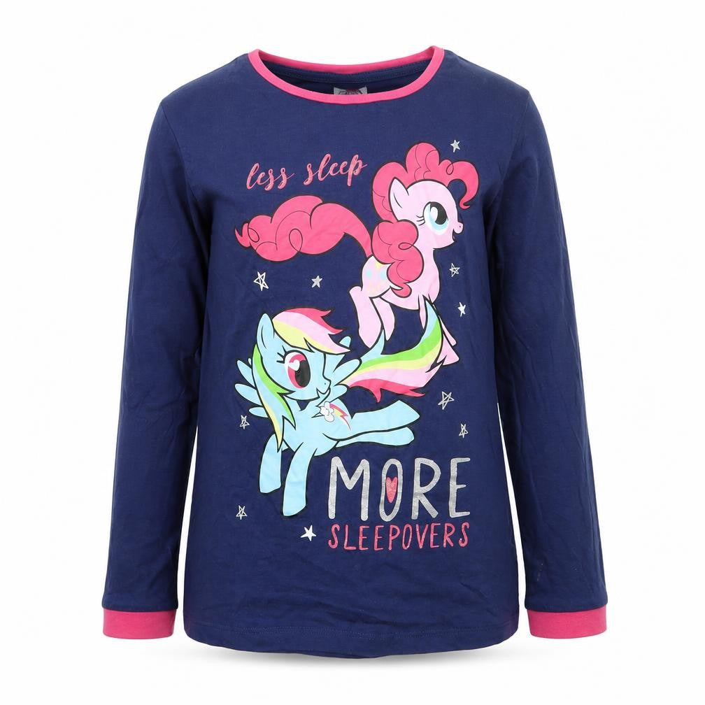 Front view of My Little Pony girls’ blue basic t-shirt, size 8-9, years