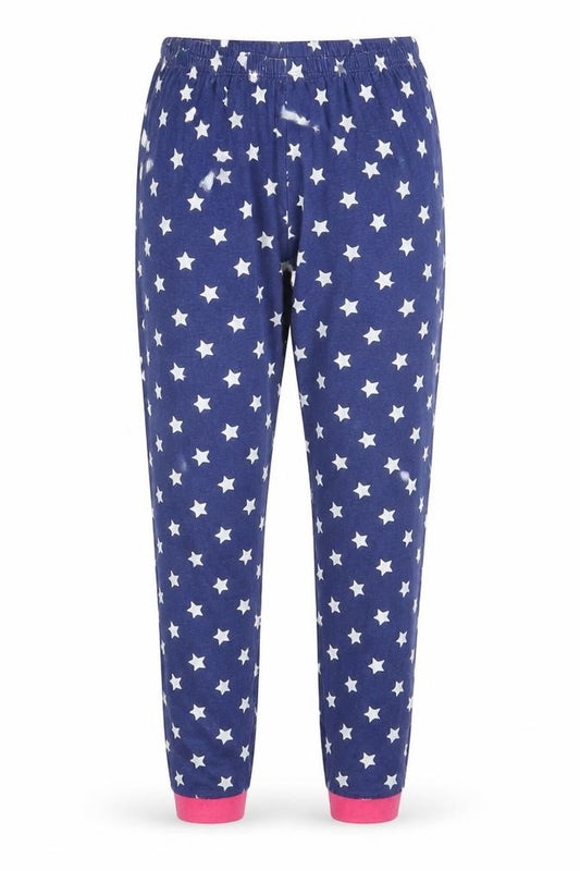 Front view of My Little Pony girls’ blue geometric sweatpants, size 11, years