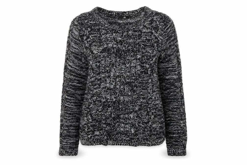 Front view of H&M women’s black jumper, size XS