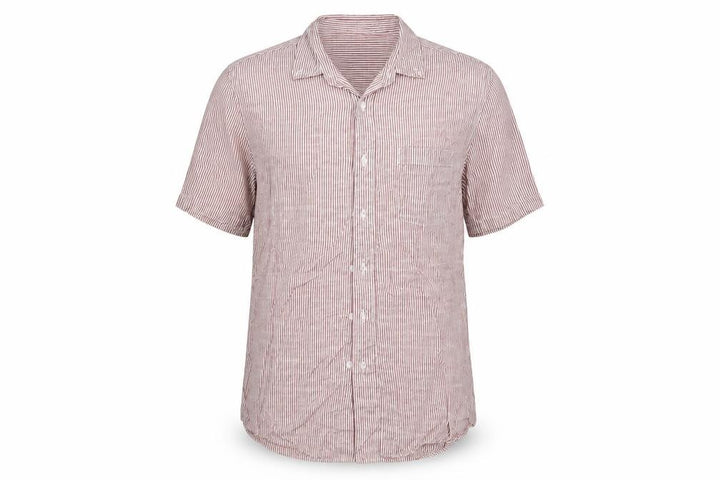 Topman Mens Red Striped Button-Up Size L