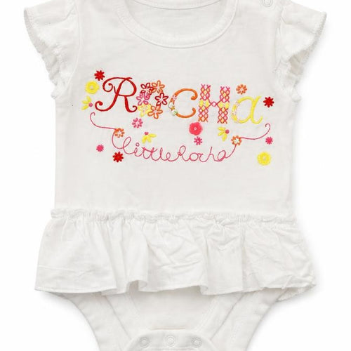 Rocha Little Rocha Girls White   Babygrow One-Piece Size 0-3 Months