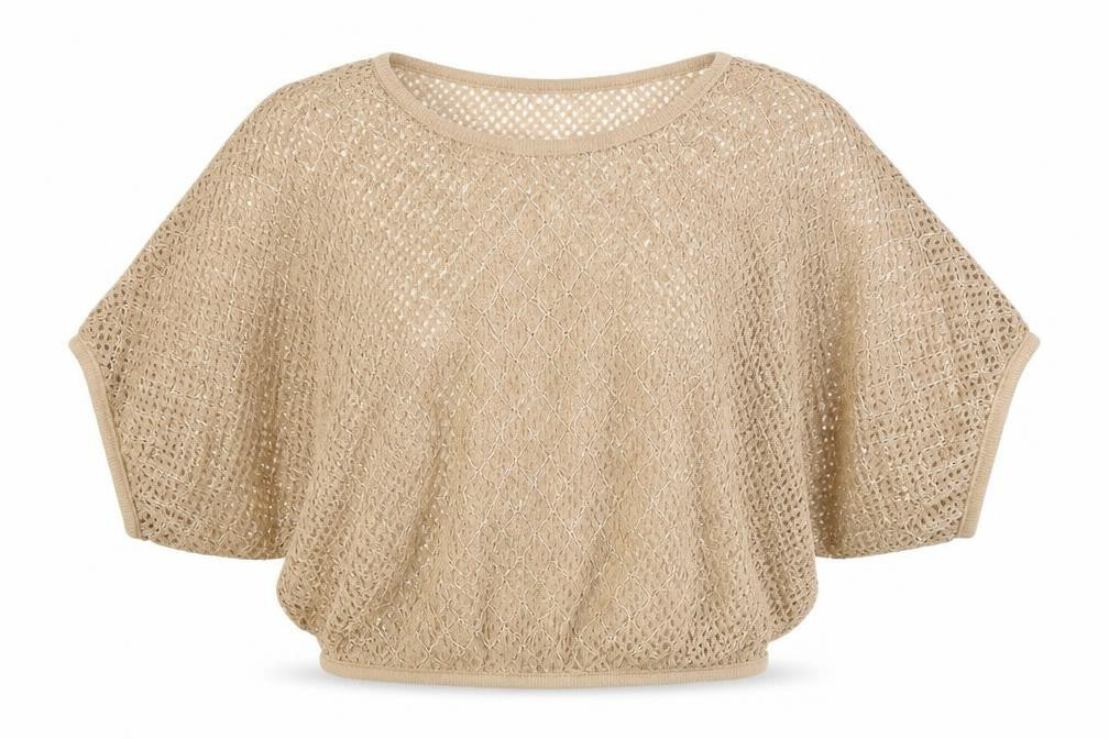 Front view of New Look women’s beige jumper, size S, - cropped