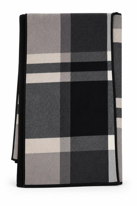 Front view of Preworn women’s multicoloured check shawl/wrap