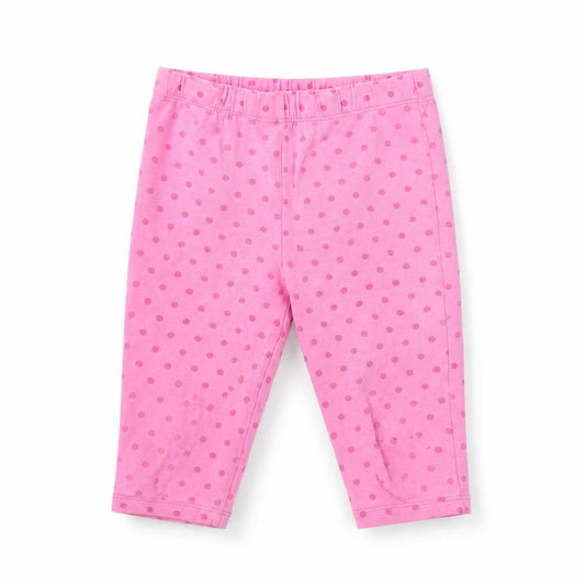 Front view of Tu girls’ pink spotted jogger trousers, size 3, years