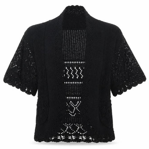 I Love Pulse Womens Black  Knit Cape Jumper Size S