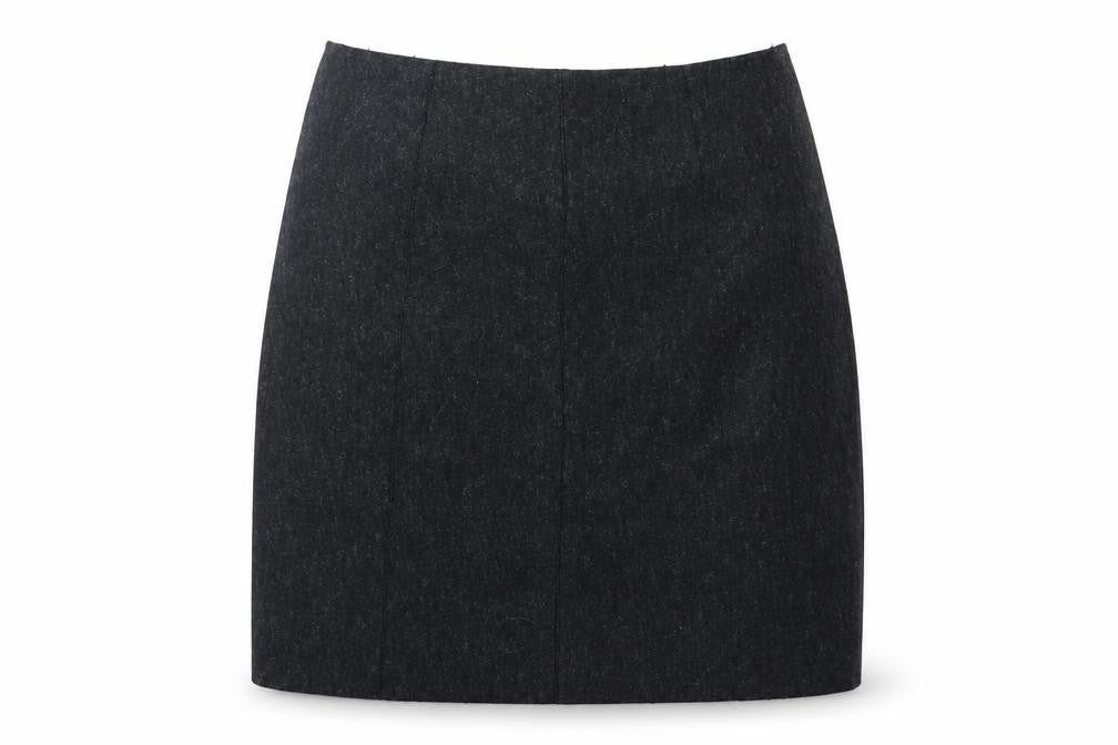 Front view of Part Two women’s black straight & pencil skirt, size UK 30, in