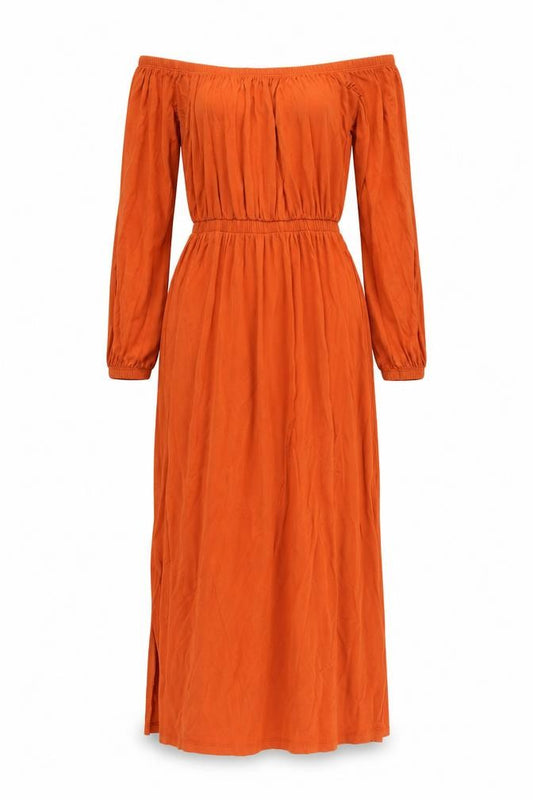 Front view of ASOS women’s brown maxi, size UK 8