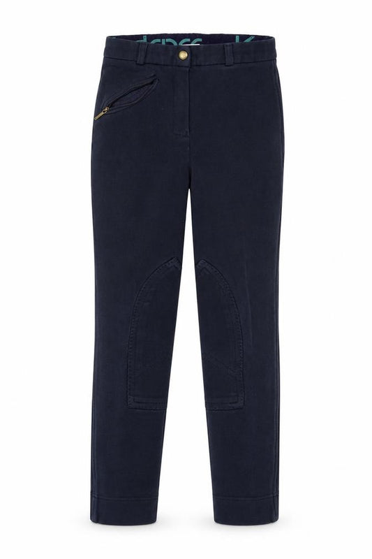Front view of Kadence girls’ blue carpenter trousers, size 12, years